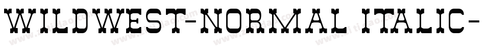 WildWest-Normal Italic字体转换
